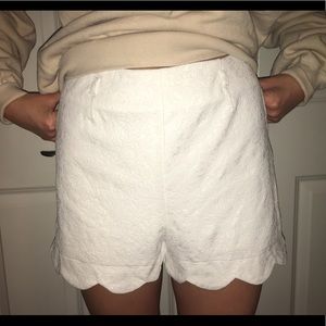 High waisted white shorts!!